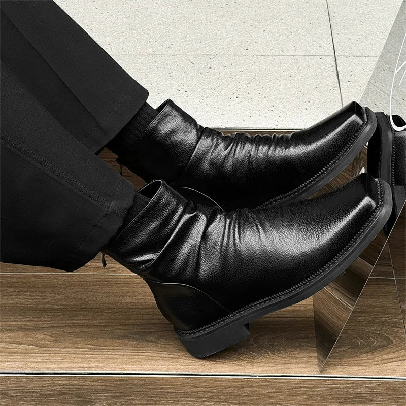 Brunello Men's Leather Ankle Boot