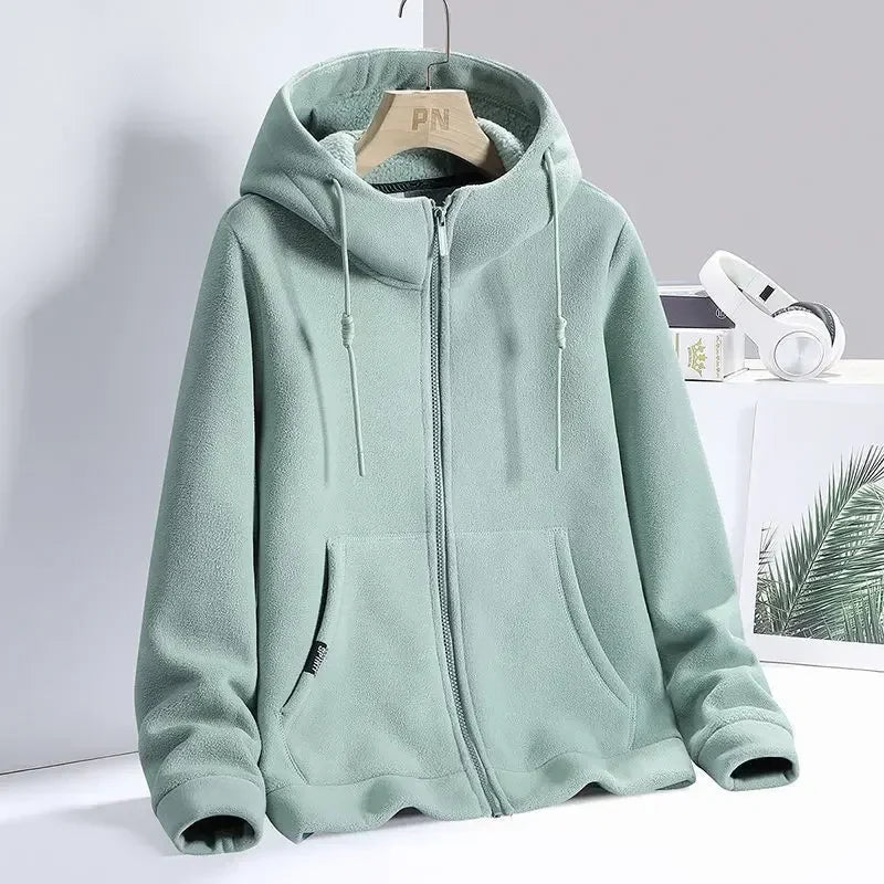 Comfortable Zip Up Sweatshirt Hoodie - VibreMode