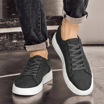 Men's Textured Low- Sneakers Comfortable Supportive - VibreMode