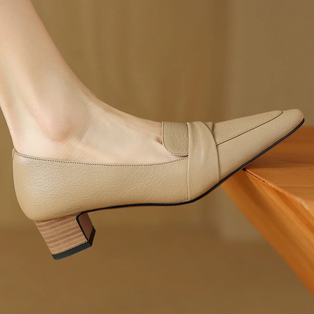 Authentic Black Leather High Heels