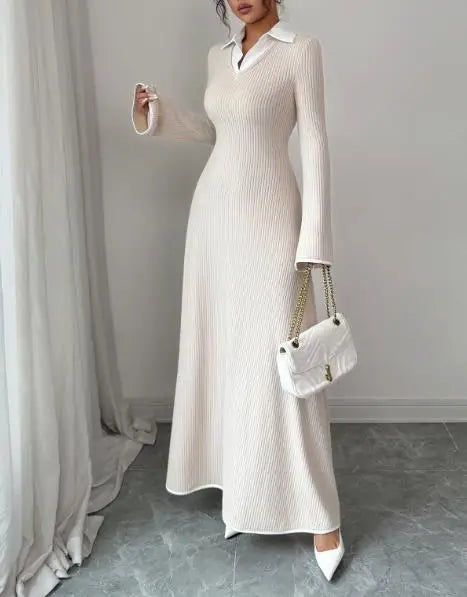 Bohemian Long Sleeve Knit Dress