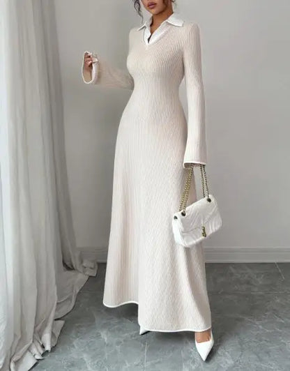 Bohemian Long Sleeve Knit Dress