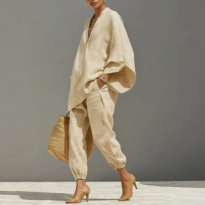 Cordella Women's Linen Pants Set