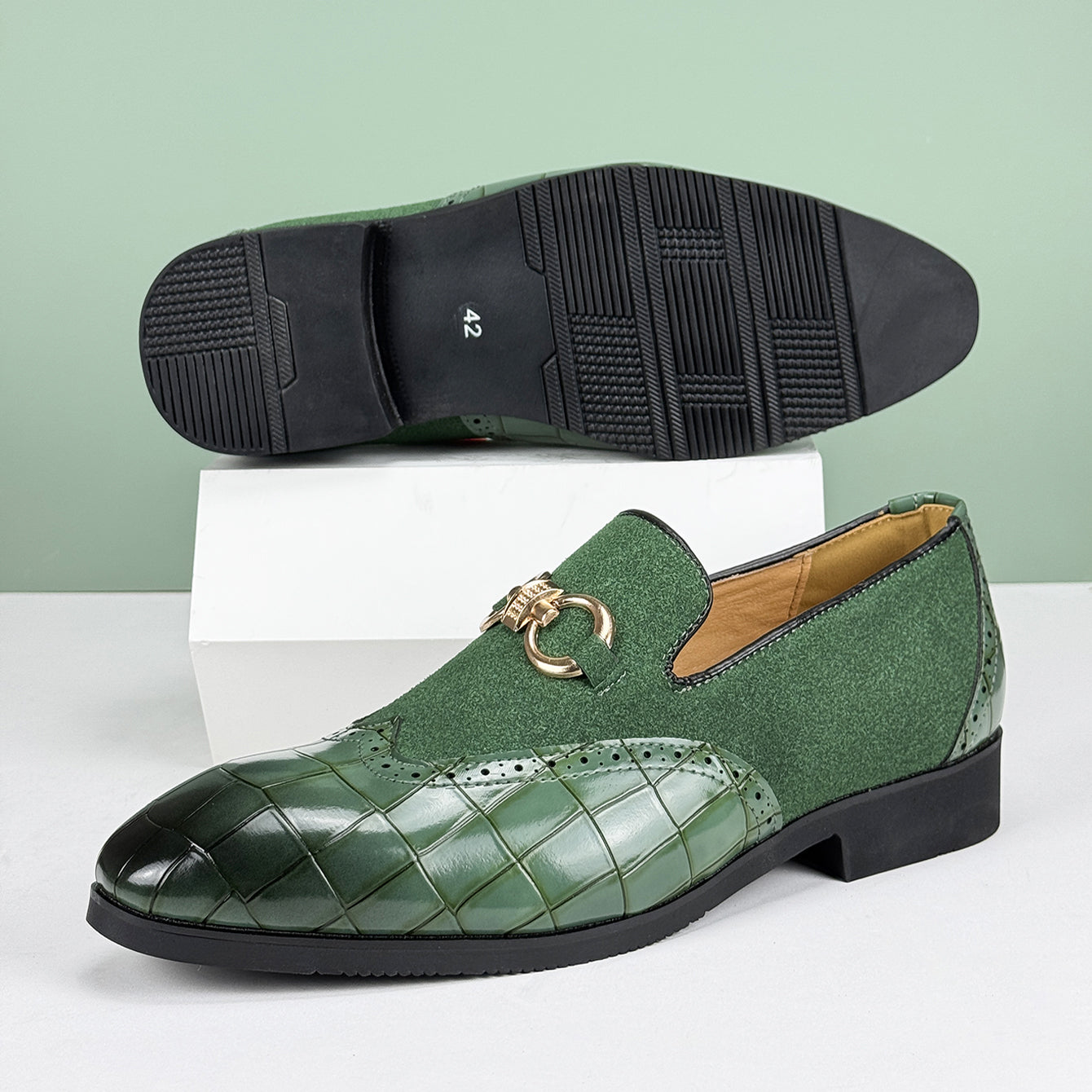 Real Leather Slip On Shoes