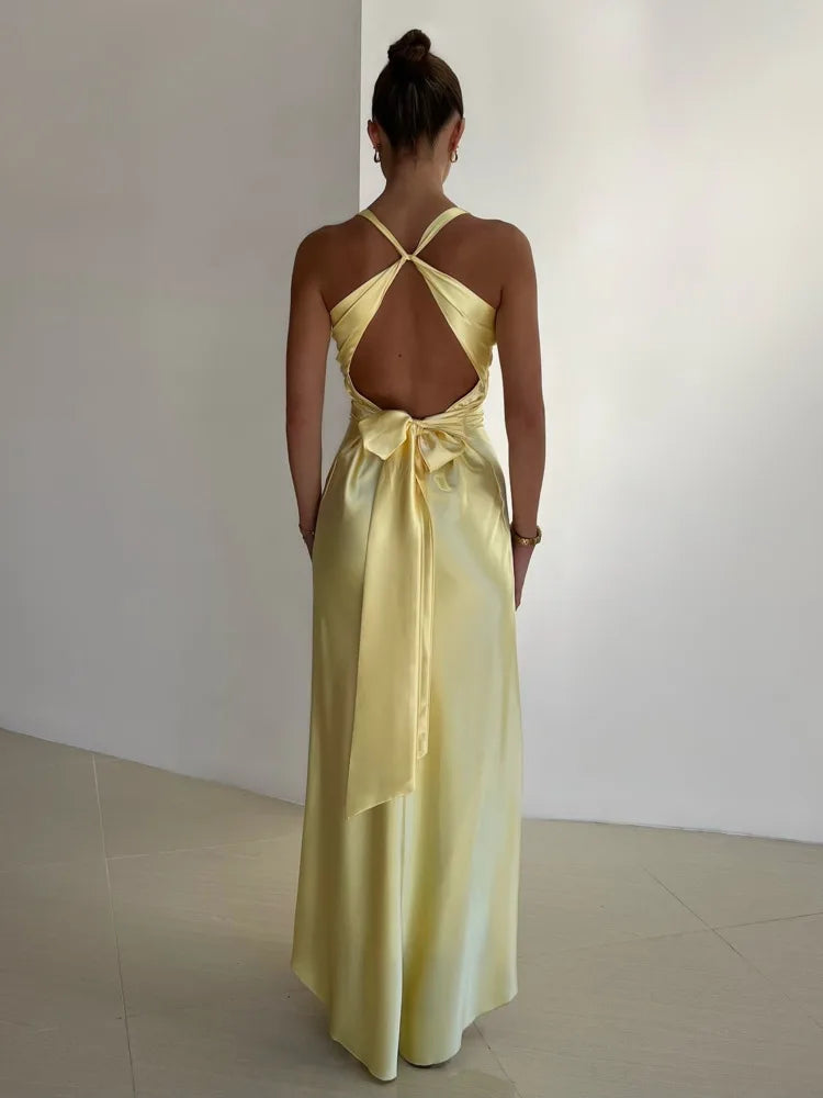 Flowy V-Neck Maxi Dress for Women