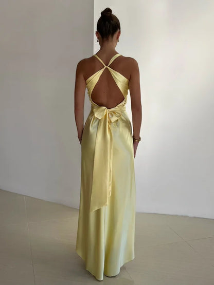 Flowy V-Neck Maxi Dress for Women