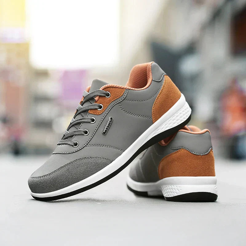 Men's Lace-Up Shoes Comfortable Contrast Panel Design
