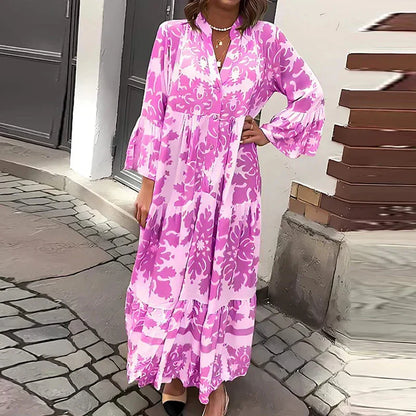 Bohemian Floral Loose Fit Maxi Dress for Women