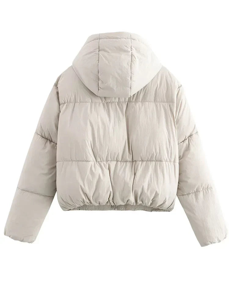 Women's Quilted Puffer Jacket Hooded Warm Winter Coat