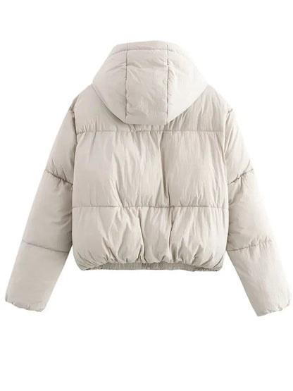 Women's Quilted Puffer Jacket Hooded Warm Winter Coat