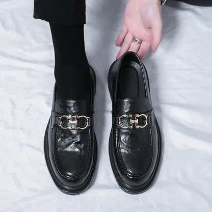 Classic Mens Leather Slip On Shoes