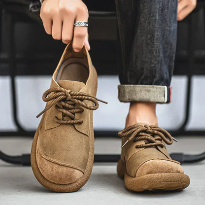 Men's Lace-Up Sneakers Textured Toe