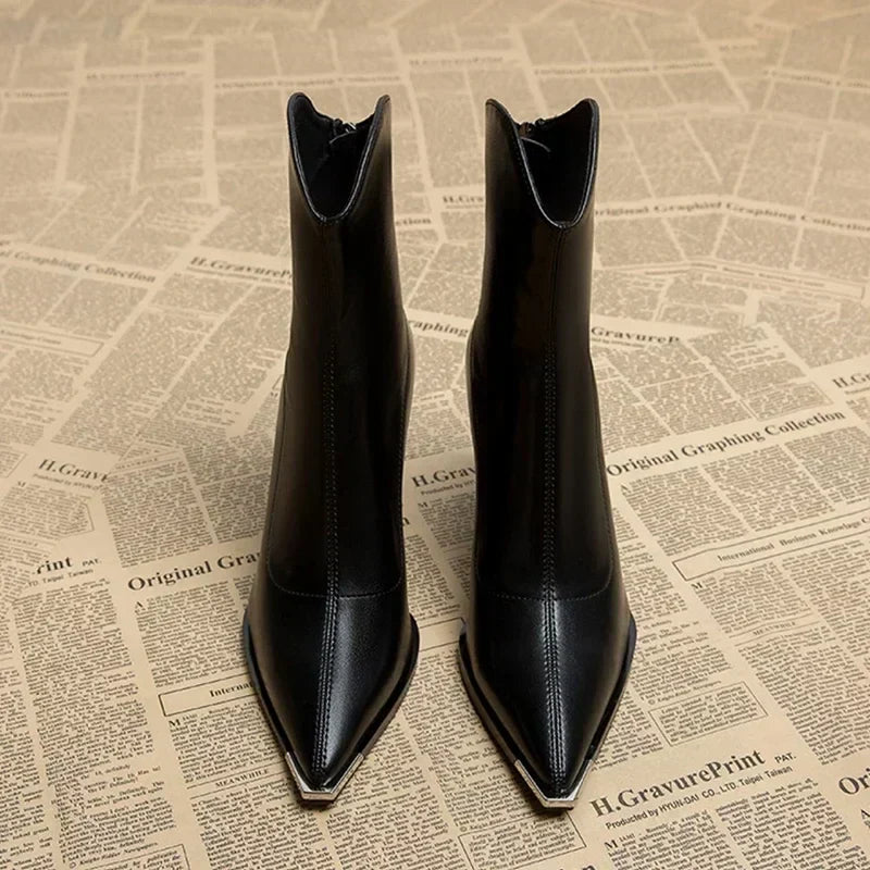 Stylish Women's Ankle Block Heel Boots
