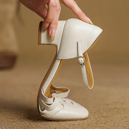 Luxurious Real Leather High Heels