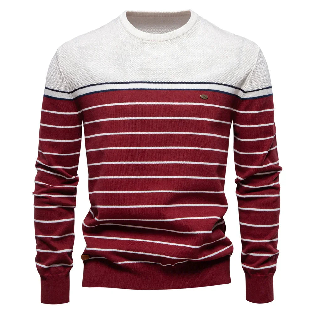 Classic Men's Horizontal Stripe Pullover