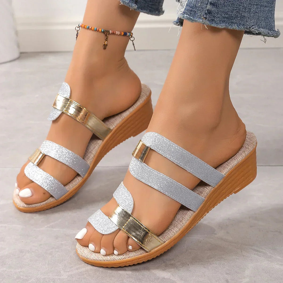 Comfortable Woven Buckle Women's Sandals