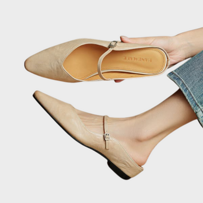 Classic Women's Real Leather Mule Shoes - VibreMode