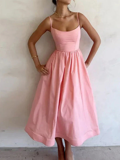Simple Adjustable Strap Dress