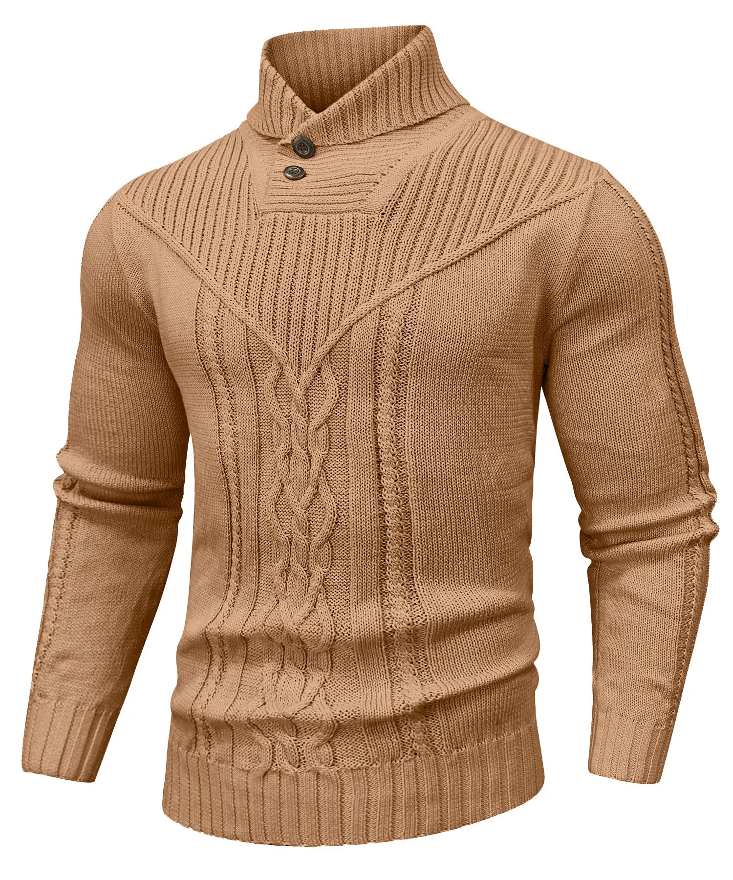 Traditional Crew Neck Cable Sweater - VibreMode
