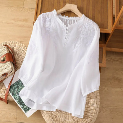 Pretty Floral Women's Button Down Shirt