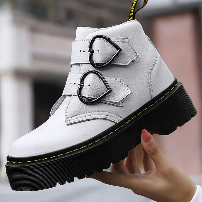 Women's Leather Platform Shoes