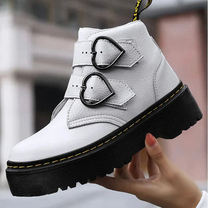 Women's Leather Platform Shoes