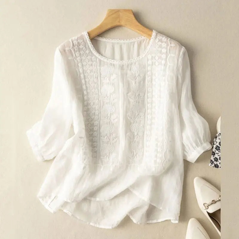 Casual Floral Loose Fit Top - VibreMode