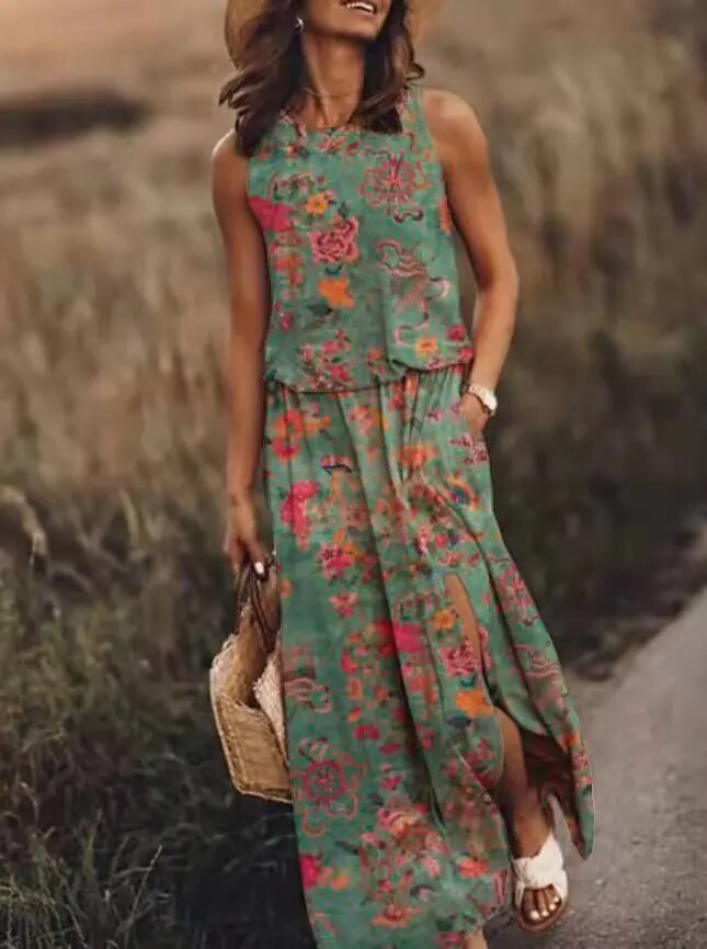 Women's Maxi Dress Graphic Print Summer