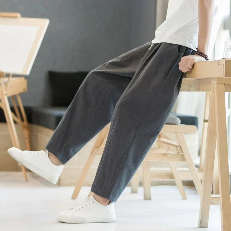 Casual Comfortable Elastic Waist Trousers