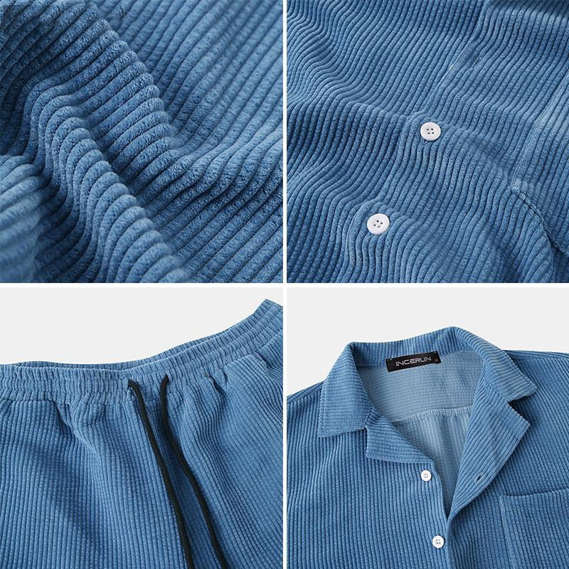 Men's Ribbed Summer Clothing Set Comfortable