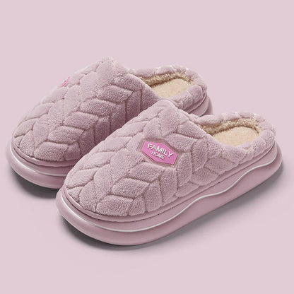 Women's Quilted Indoor Slippers Thick Plush Lining