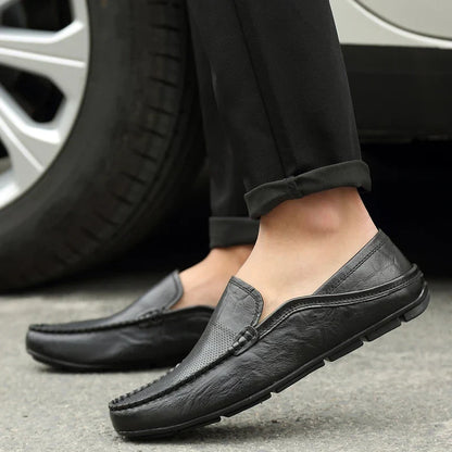 Comfortable Mens Leather Slip On Shoes