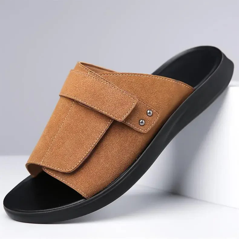 Men's Suede Sandals Brown