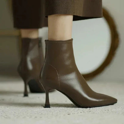 Women's Pointed Toe Ankle Boots Heel