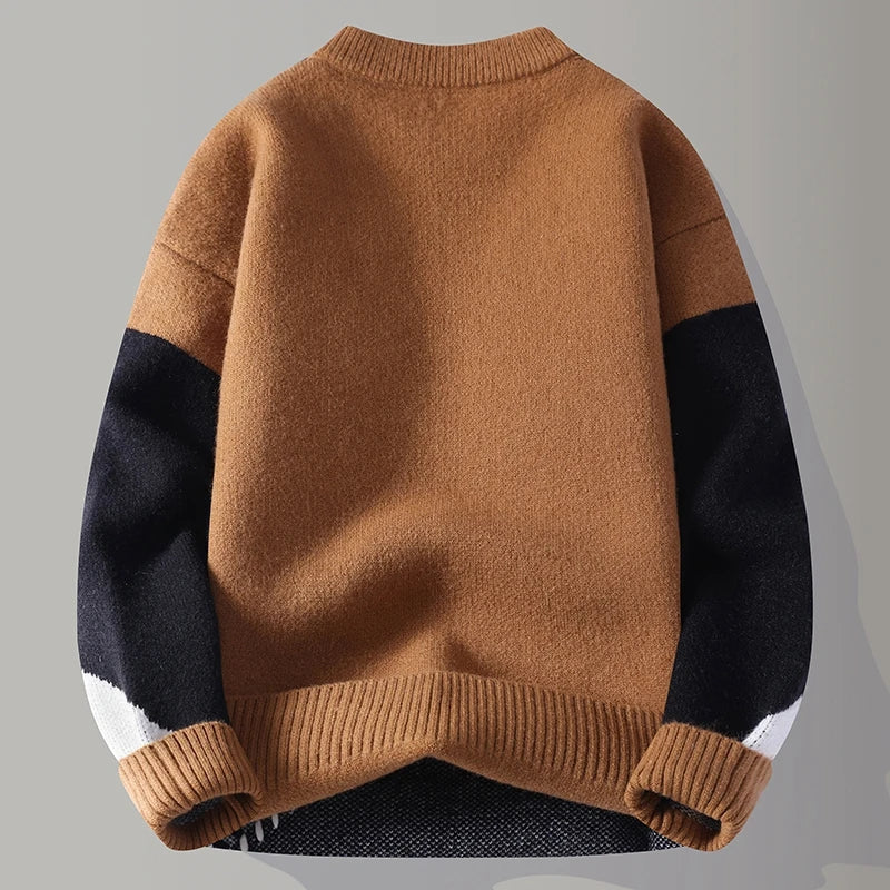 Multicolor Cable Knit Sweater