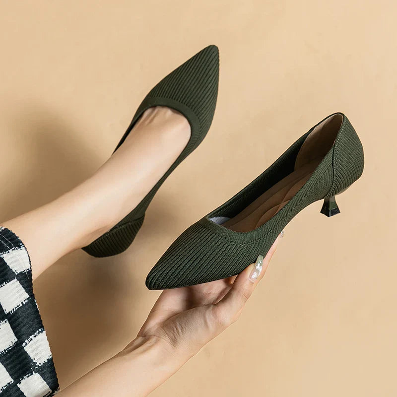 Cute Cat Heel Shoes
