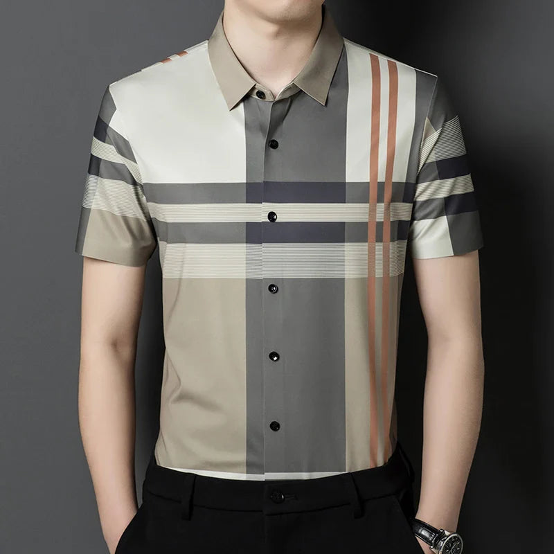 Classic Striped Short Sleeve Shirt
