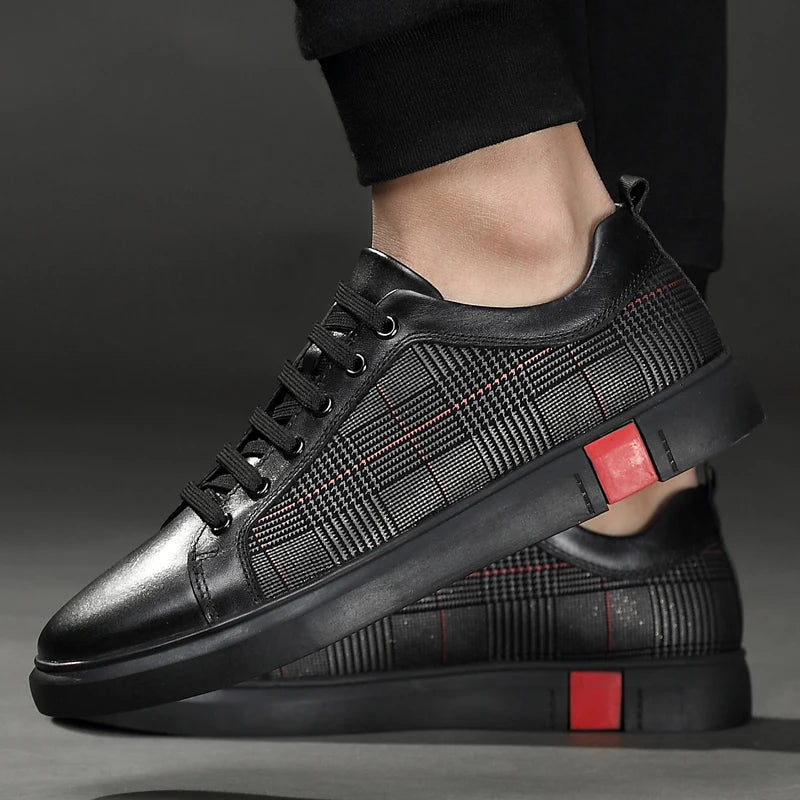 Men's Italian Leather Sneakers Classic Comfortable