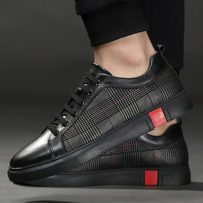 Men's Italian Leather Sneakers Classic Comfortable