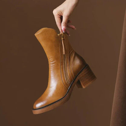 Women's Heeled Boots Structured Style - VibreMode