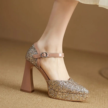 Women's Sparkle Platform High Heels