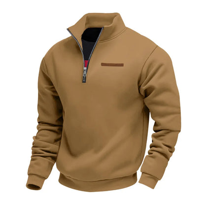 Men's Quarter Zip Sweatshirt Stand Collar