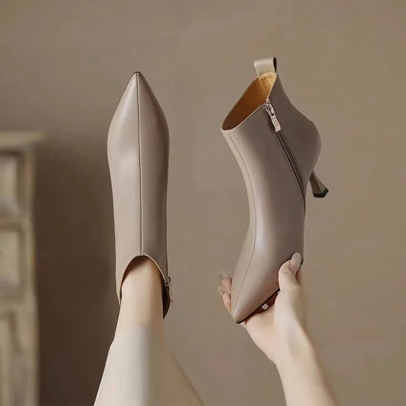Premium Kitten Heel Ankle Boots