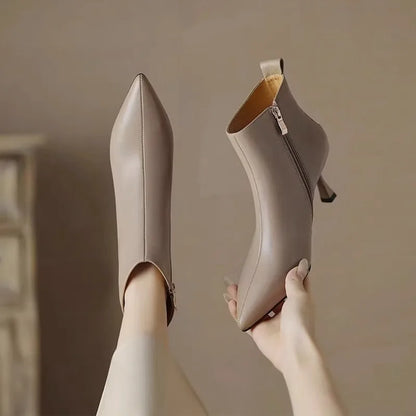 Premium Kitten Heel Ankle Boots