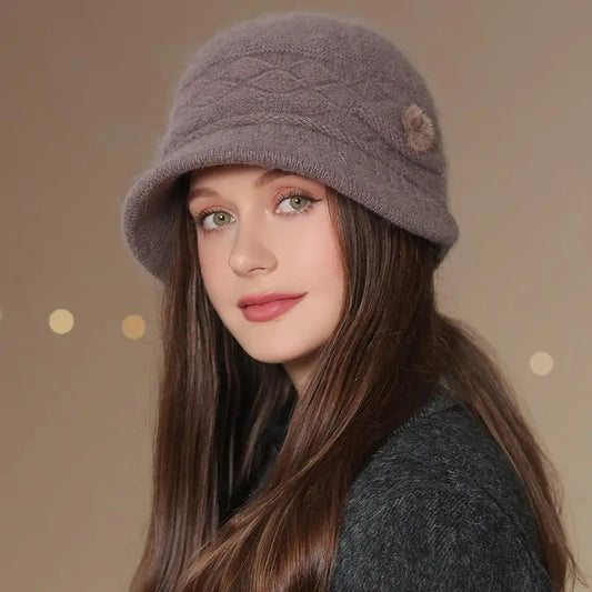 Women's Warm Knit Cloche Hat - VibreMode