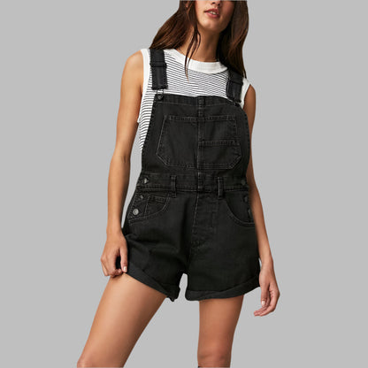 Women's Denim Jumpsuit Sleeveless Casual