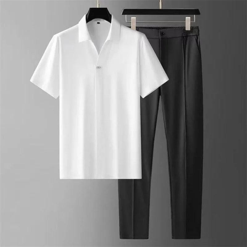 Men's Summer Polo Shirt Set