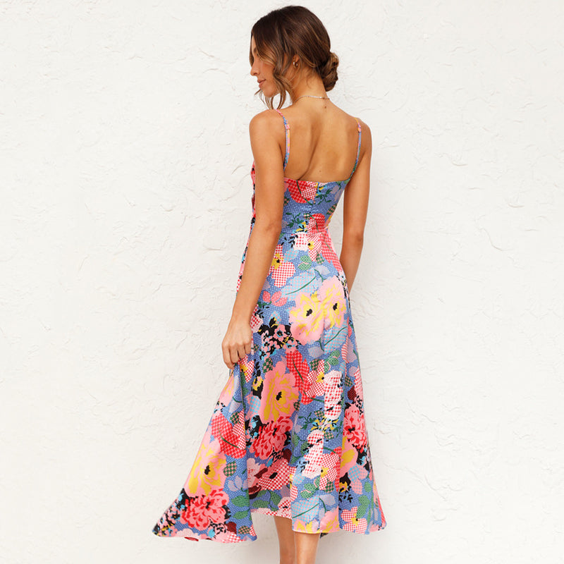 Beautiful Floral Floor Length Wedding Guest Dress