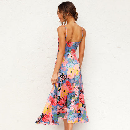 Beautiful Floral Floor Length Wedding Guest Dress