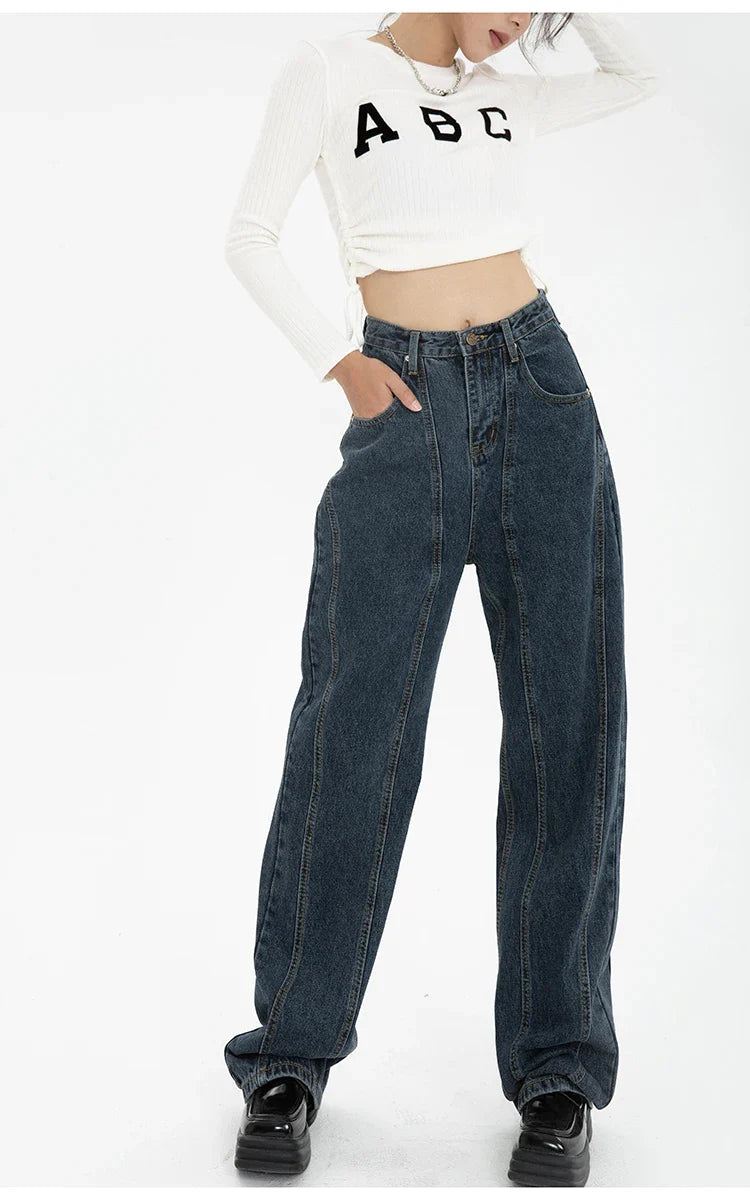 Classic Blue Straight Leg Jeans